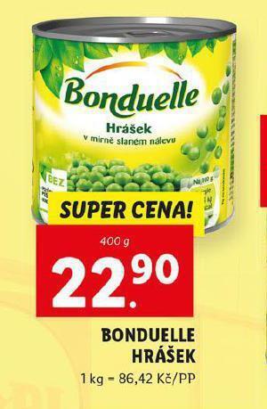Lidl Bonduelle hrášek nabídka