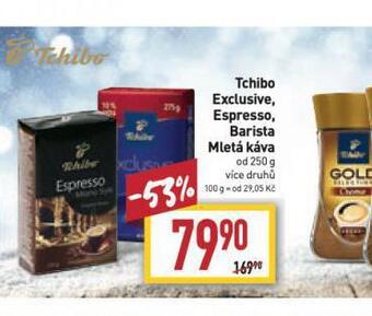 Billa Tchibo exclusive, espresso, barista mletá káva nabídka