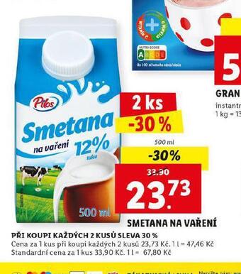 Lidl Smetana na vaření nabídka