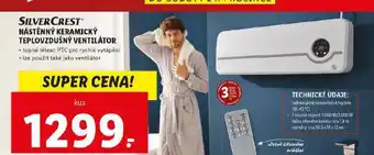 Lidl Nástěnný keramický teplovzdušný ventilátor nabídka