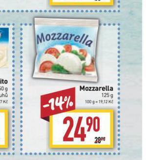 Billa Mozzarella nabídka