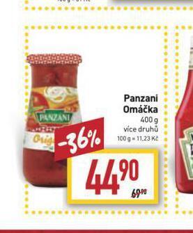 Billa Panzani těstoviny nabídka