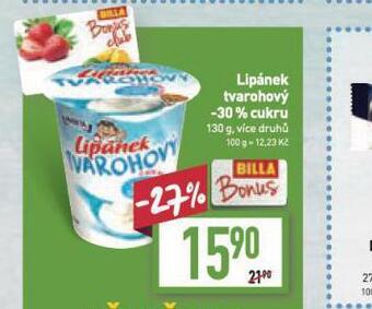 Billa Lipánek tvarohový -30% cukru nabídka
