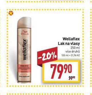 Billa Wellaflex lak na vlasy nabídka