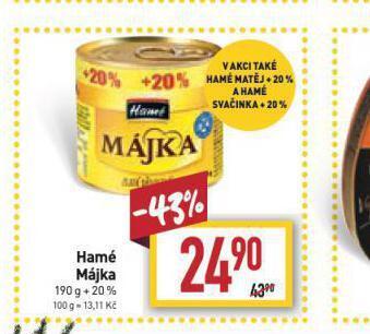 Billa Hamé májka nabídka