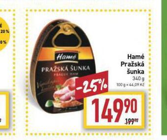 Billa Hamé pražská šunka nabídka