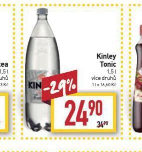 Billa Kinley tonic nabídka