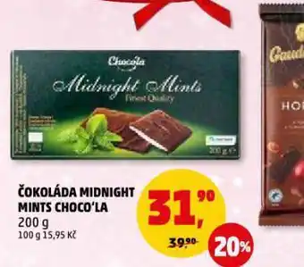 Penny Market Čokoláda mindnight mints choco´la nabídka
