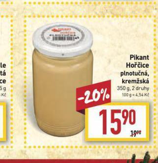 Billa Pikant hořčice nabídka