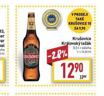 Billa Pivo krušovice 12 královský ležák nabídka