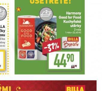 Billa Harmony kuchyňské utěrky nabídka