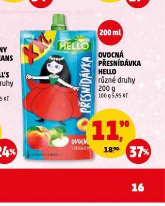 Penny Market Hello ovocná přesnídávka nabídka