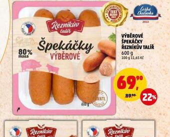 Penny Market Výběrové špekáčky nabídka