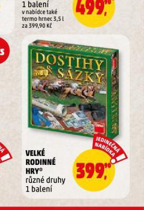 Penny Market Velké rodinné hry nabídka