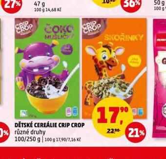 Penny Market Dětské cereálie crip crop nabídka