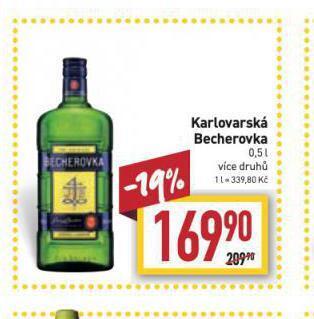 Billa Karlovarská becherovka nabídka