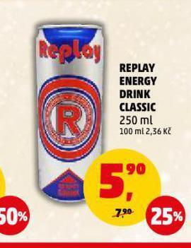 Penny Market Replay energy drink classic nabídka