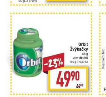 Billa Orbit žvýkačky nabídka