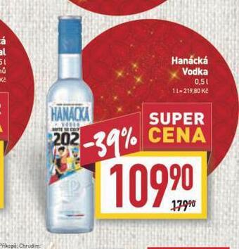 Billa Hanácká vodka nabídka