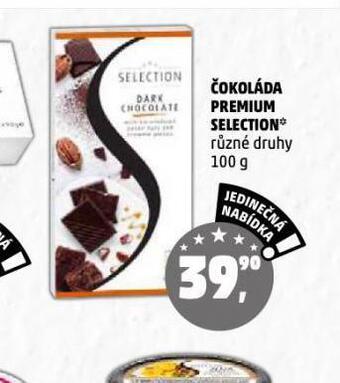 Penny Market Čokoláda premium selection nabídka