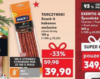 Kaufland Tarczynski snack it kabanos exclusive nabídka