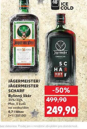 Kaufland Jägermeister scharf nabídka