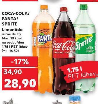 Kaufland Coca cola, fanta, sprite nabídka