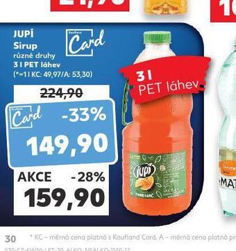 Kaufland Jupí sirup nabídka