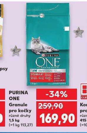 Kaufland Purina one granule pro kočky nabídka