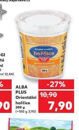 Kaufland Alba plus orientální hořčice nabídka
