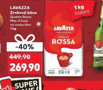 Kaufland Lavazza zrnková káva nabídka