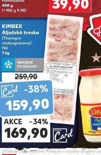 Kaufland Kimbex aljašská treska nabídka