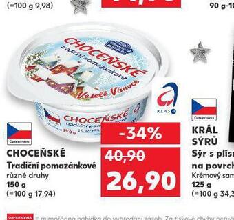 Kaufland Choceňské tradiční pomazánkové nabídka