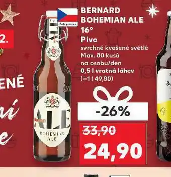 Kaufland Bernard bohemia ale 16% nabídka