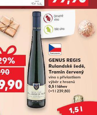Kaufland Genus regis tramín červený nabídka