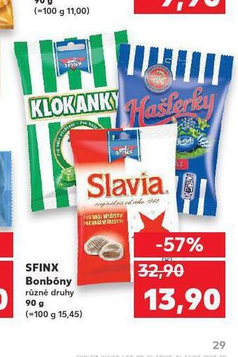 Kaufland Sfinx bonbóny nabídka
