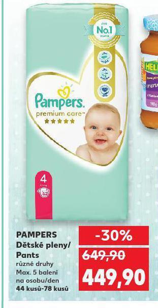 Kaufland Pampers dětské plenky nabídka