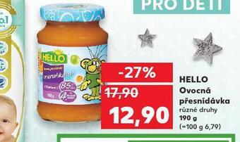 Kaufland Hello ovocná přesnídávka nabídka