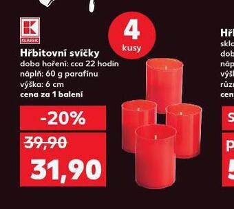 Kaufland Hřbitovní svíčky nabídka