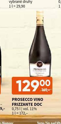 Terno Prosecco vino frizzante doc nabídka
