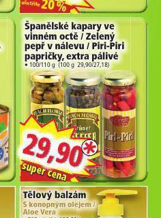 Zelený pepř v nálevu