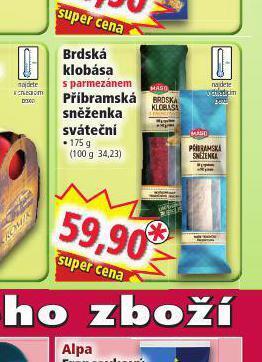 Norma Brdská klobása nabídka