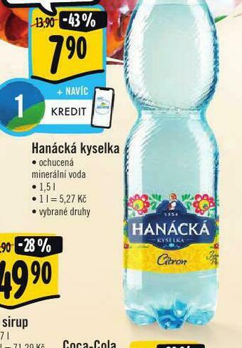 Albert Hanácká kyselka ochucená nabídka