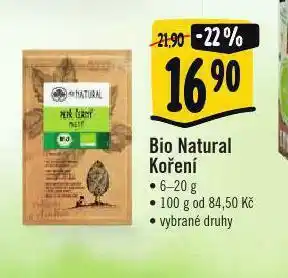 Albert Bio natural koření nabídka