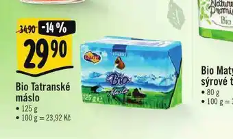 Albert Bio tatranské máslo nabídka