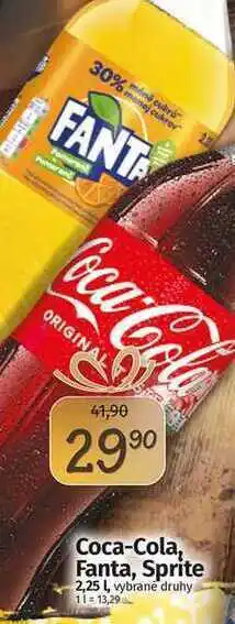 Coop Coca-cola, fanta, sprite 2,25l, vybrané druhy nabídka