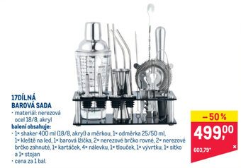 Makro 17dílná barová sada nabídka