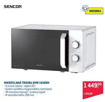 Makro Sencor Mikrovlnná trouba SMW 1918WH nabídka
