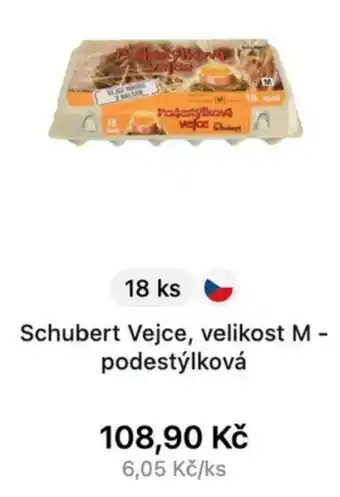 Schubert Vejce, velikost M - podestýlková 18ks