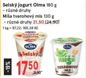 Žabka Olma Selský jogurt 180g různé druhy nabídka